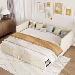 Upholstered Sofa Bed, 2-in-1 Multi-Purpose Sofa