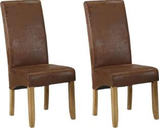Vente-unique Santos Microfibre Dining Chairs Set