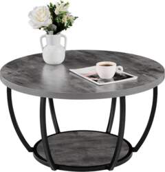VEVOR Coffee Table, Side Table, Two-Tier