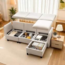 VEVOR Corner Sofa with Hidden Storage