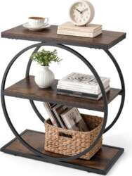 VEVOR Side Table, Narrow 3-Tier Bedside