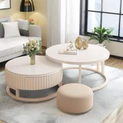 WeiB Round Coffee Table Set of
