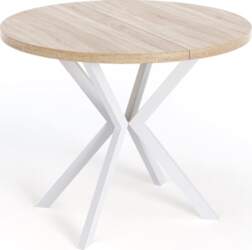 WFL GROUP Round Extendable Dining Table
