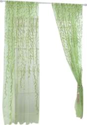 WINOMO Salix Leaf Pattern Window Curtain