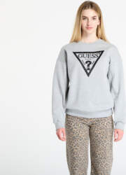 GUESS Ls Triangle Glitter Sweatshirt Grey