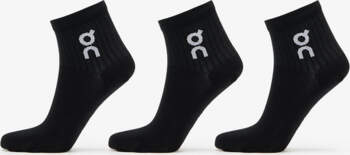 On Logo Sock Mid 3-Pack Black