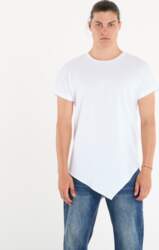 Urban Classics Asymetric Long Tee White
