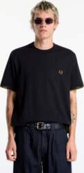 FRED PERRY Mesh Cuff Tshirt Black