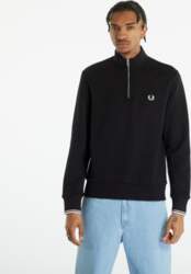 FRED PERRY Half Zip Sweatshirt Black