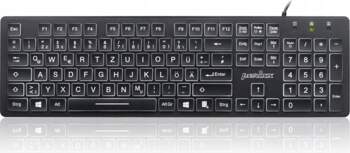 Perixx PERIBOARD-317, DE, illuminated keyboard, USB