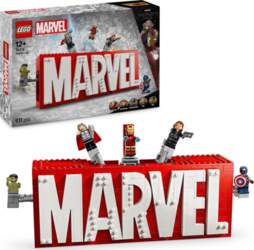 LEGO Логотип Marvel MARVEL с минифигурками