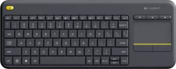 Logitech K400 Plus, Wireless Touch, Black