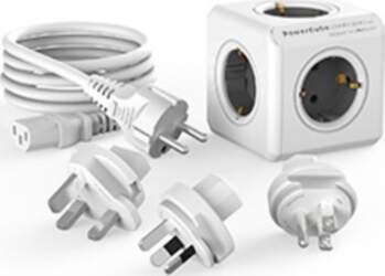 PowerCube ReWirable 1m Travel Plug (1801GY/DERW3P)