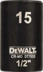Triecien muciņa DEWALT 15mm, 1/2"