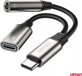 AMIO USB-C splitter adapter to USB-C