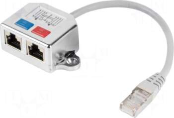 LANBERG Splitter | silver | RJ45
