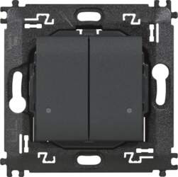 LL- Wireless light double switch anthracite