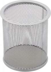 Pencil case Forpus, round, silver, empty