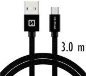 Swissten Textile Quick Charge Universāls Micro
