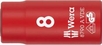 WERA Socket: 6-angles | insulated,socket