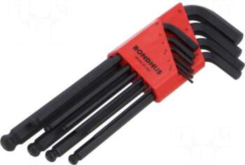 BONDHUS Wrench: hex key-set | spherical