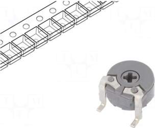 PIHER Potentiometer: mounting | 1MΩ |