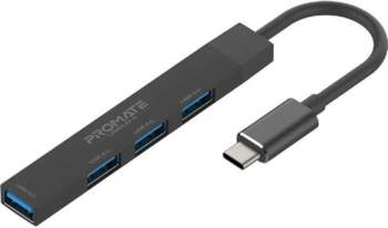 PROMATE LiteHub-4 USB-C Hub 3x USB