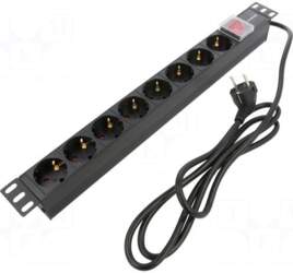 QOLTEC Plug socket strip: protective |