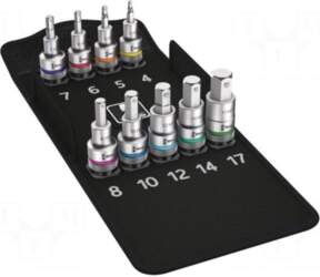 WERA Socket: hex key-bit-set | Chrom-vanadium