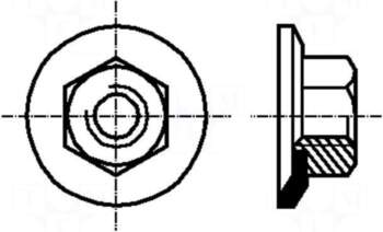 BOSSARD Nut | with flange |