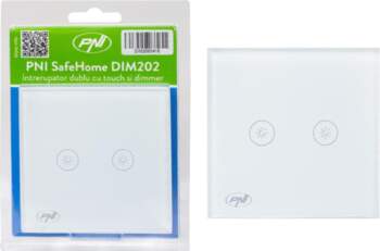 Double switch with touch and dimmer