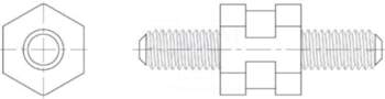 DREMEC Spacer sleeve | hexagonal |