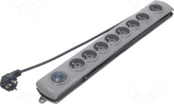QOLTEC Plug socket strip: protective |