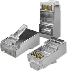 Qoltec RJ45 Through connector plug |