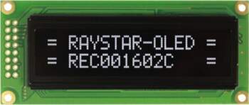 RAYSTAR OPTRONICS Display: OLED | alphanumeric
