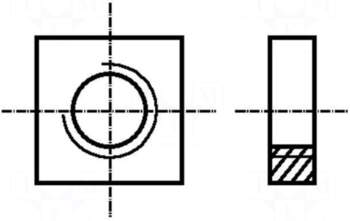 BOSSARD Nut | square | M8