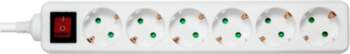Earthed power strip DELTACO with power