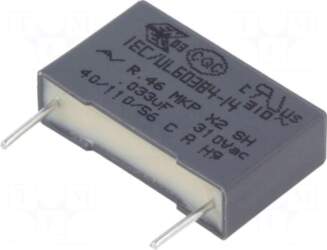 KEMET Capacitor: polypropylene | X2 |
