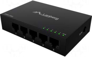 LANBERG Switch Ethernet | DC socket