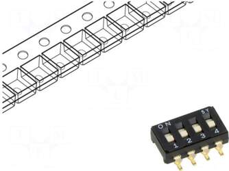 Nidec Copal Electronics Switch: DIP-SWITCH |