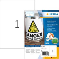 No name HERMA 9501 self-adhesive label
