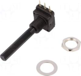 PIHER Potentiometer: shaft | single turn