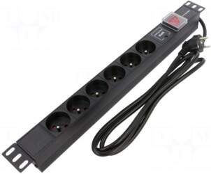 QOLTEC Plug socket strip: protective |