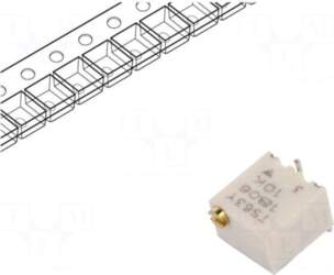 VISHAY Potentiometer: mounting | horizontal,multiturn