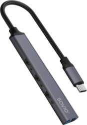 Adapteris Savio USB-C – 3 ×