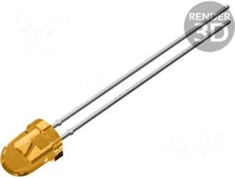 BIVAR LED | amber | 3mm