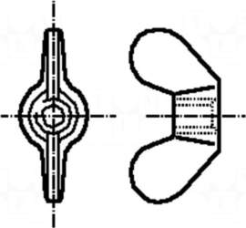 BOSSARD Nut | winged | M8