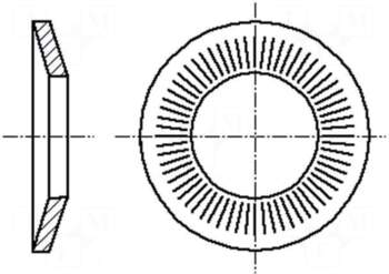 BOSSARD Washer | conical | M4