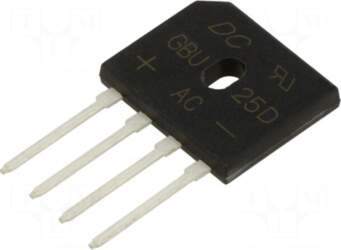 DC COMPONENTS Bridge rectifier: single-phase |