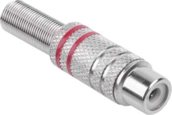 Electro Base RCA socket, nickel, 2